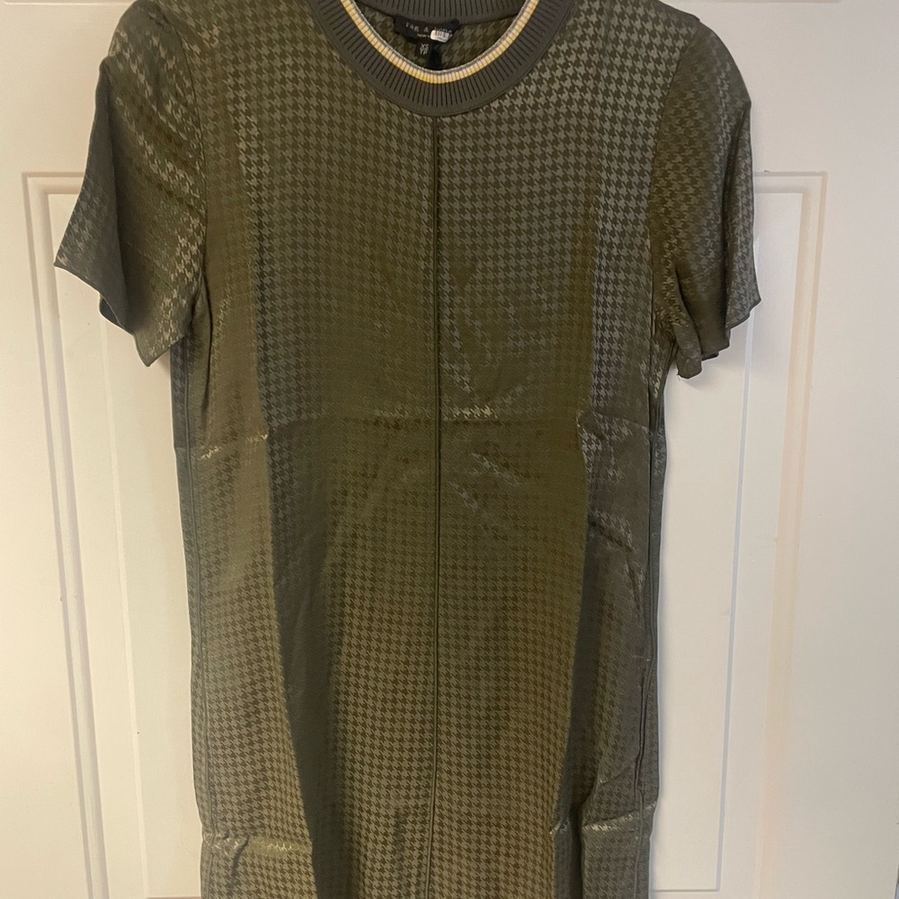 Rag & Bone Olive Houndstooth Knit Top